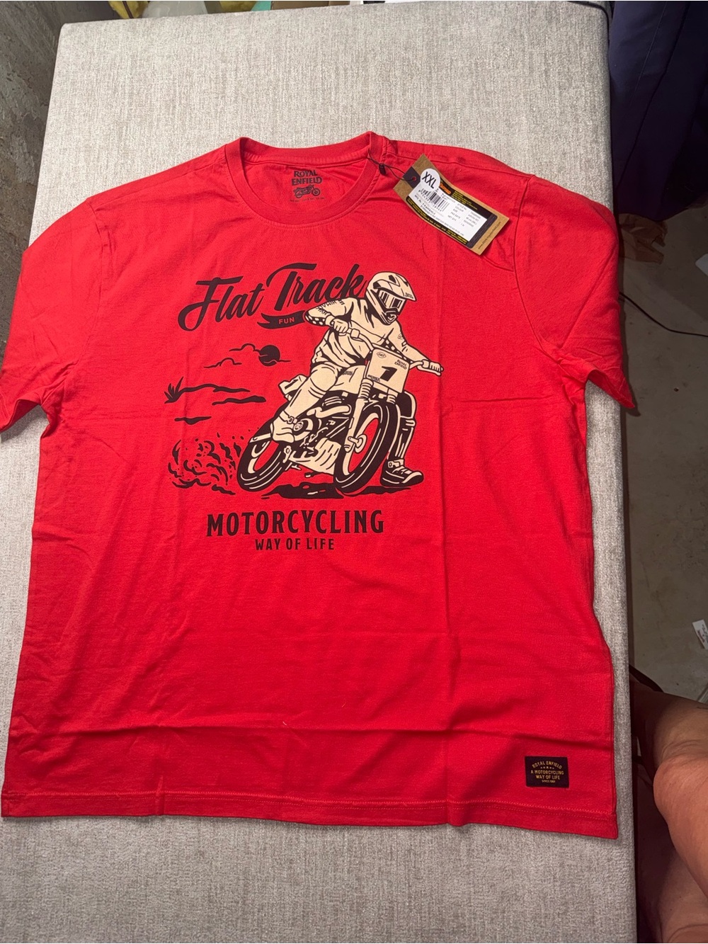 🏍️ Royal Enfield Flat Track Graphic T-Shirt – Red – 3XL / XXL – NWT